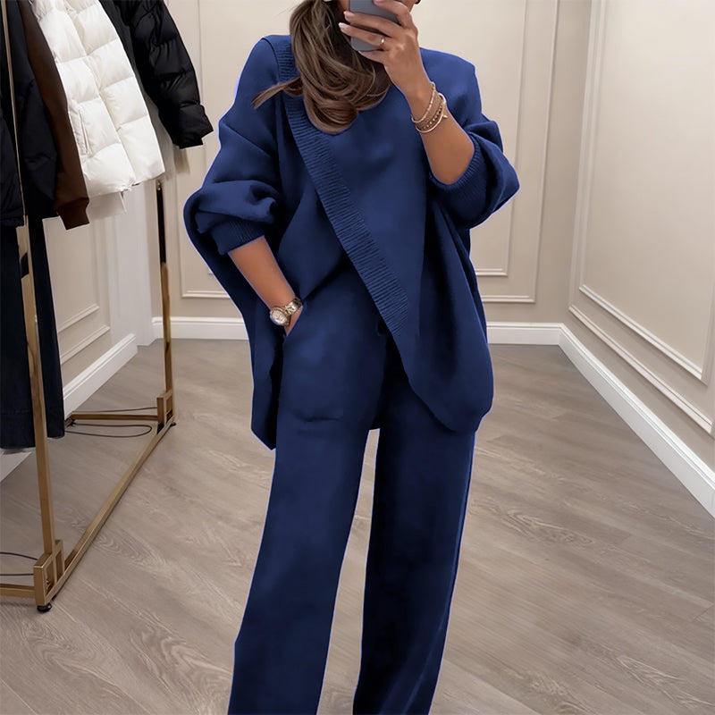 Eva | Set Cozy Donna con Pull Morbido e Pantaloni Larghi