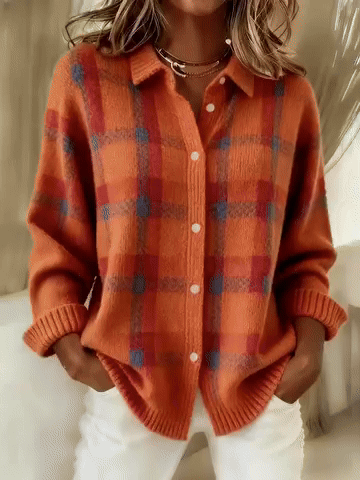 Martina | Cardigan in Maglia Morbida a Quadri