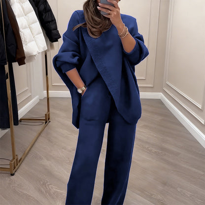 Eva | Set Cozy Donna con Pull Morbido e Pantaloni Larghi