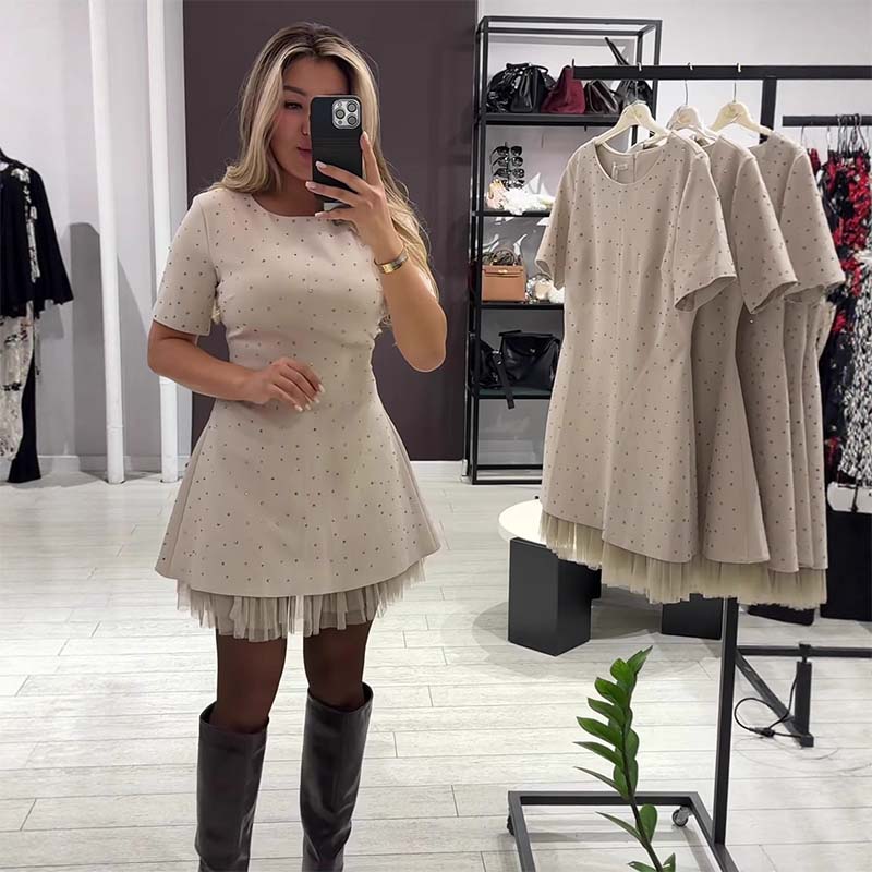 Aurora | Mini Abito Elegante con Dettagli Brillanti