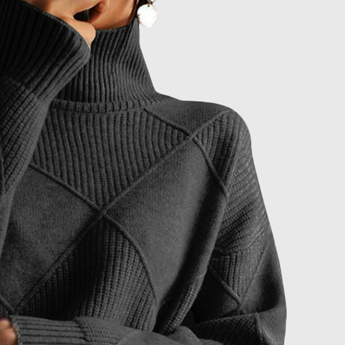 Verica | Maglione a collo alto con motivo geometrico