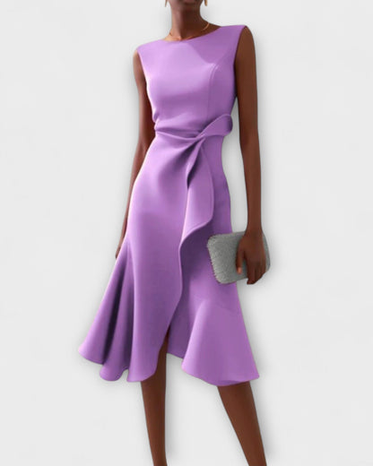 Elena - Vestito Svasato con Drappeggio