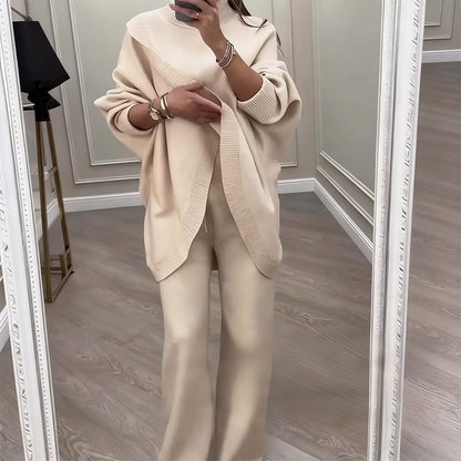 Eva | Set Cozy Donna con Pull Morbido e Pantaloni Larghi
