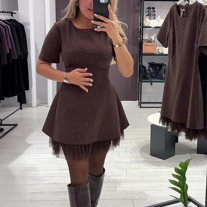 Aurora | Mini Abito Elegante con Dettagli Brillanti