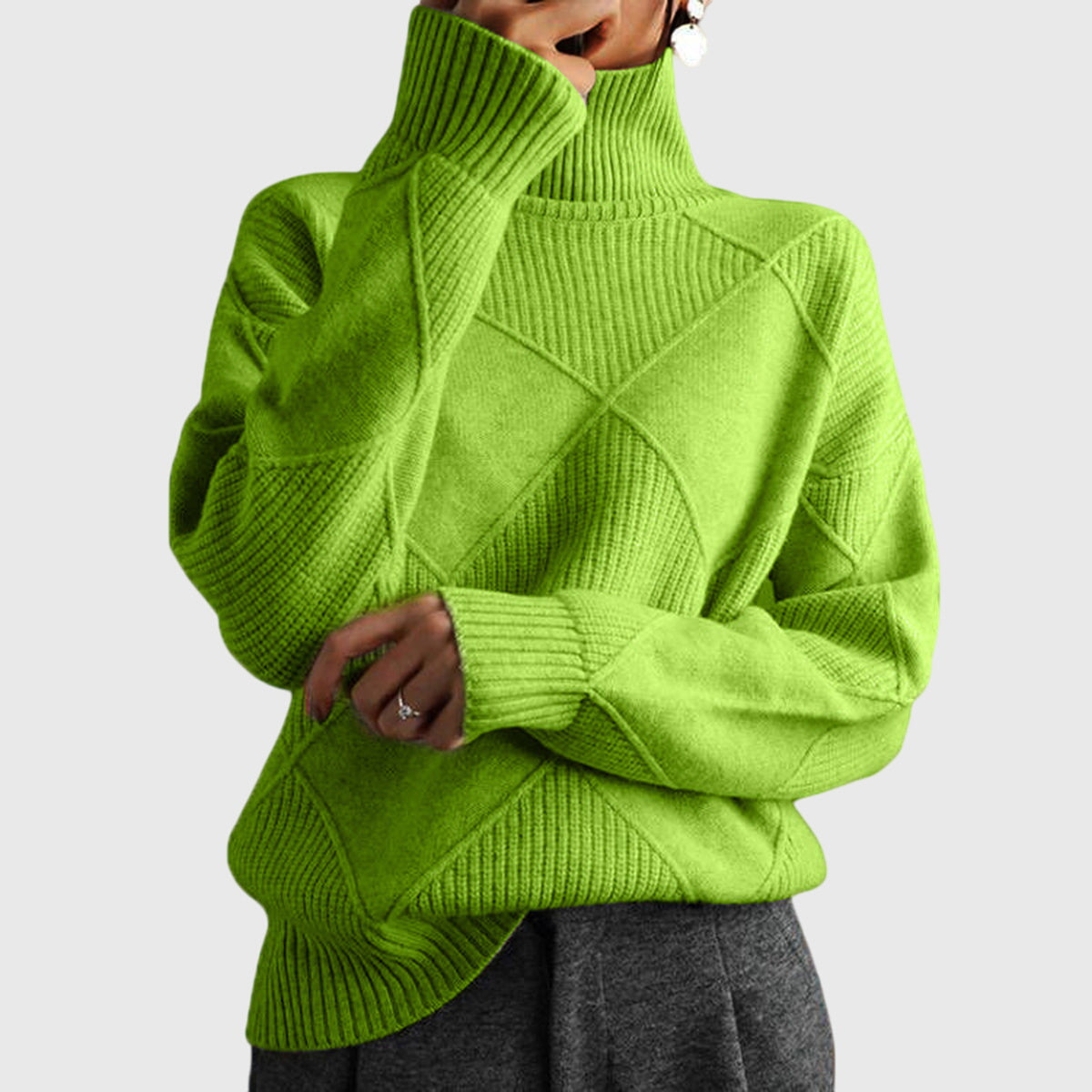 Verica | Maglione a collo alto con motivo geometrico